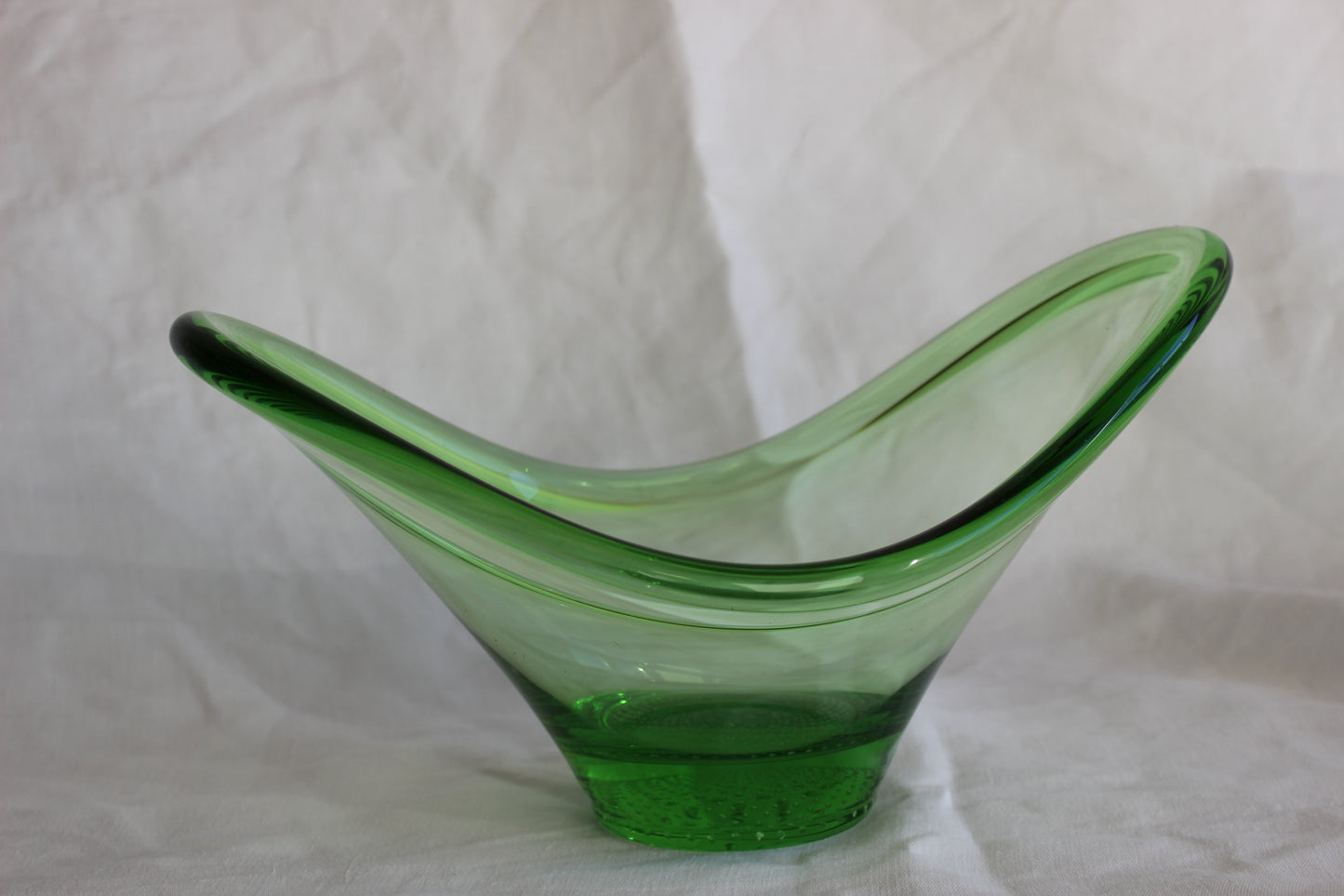 Gorgeous green glass bowl