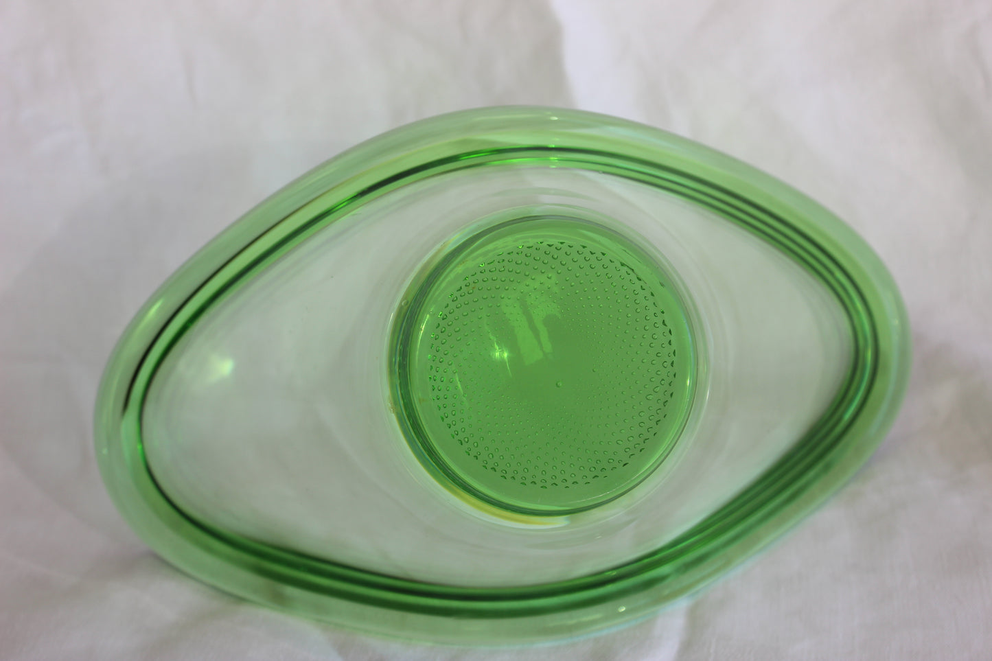 Gorgeous green glass bowl