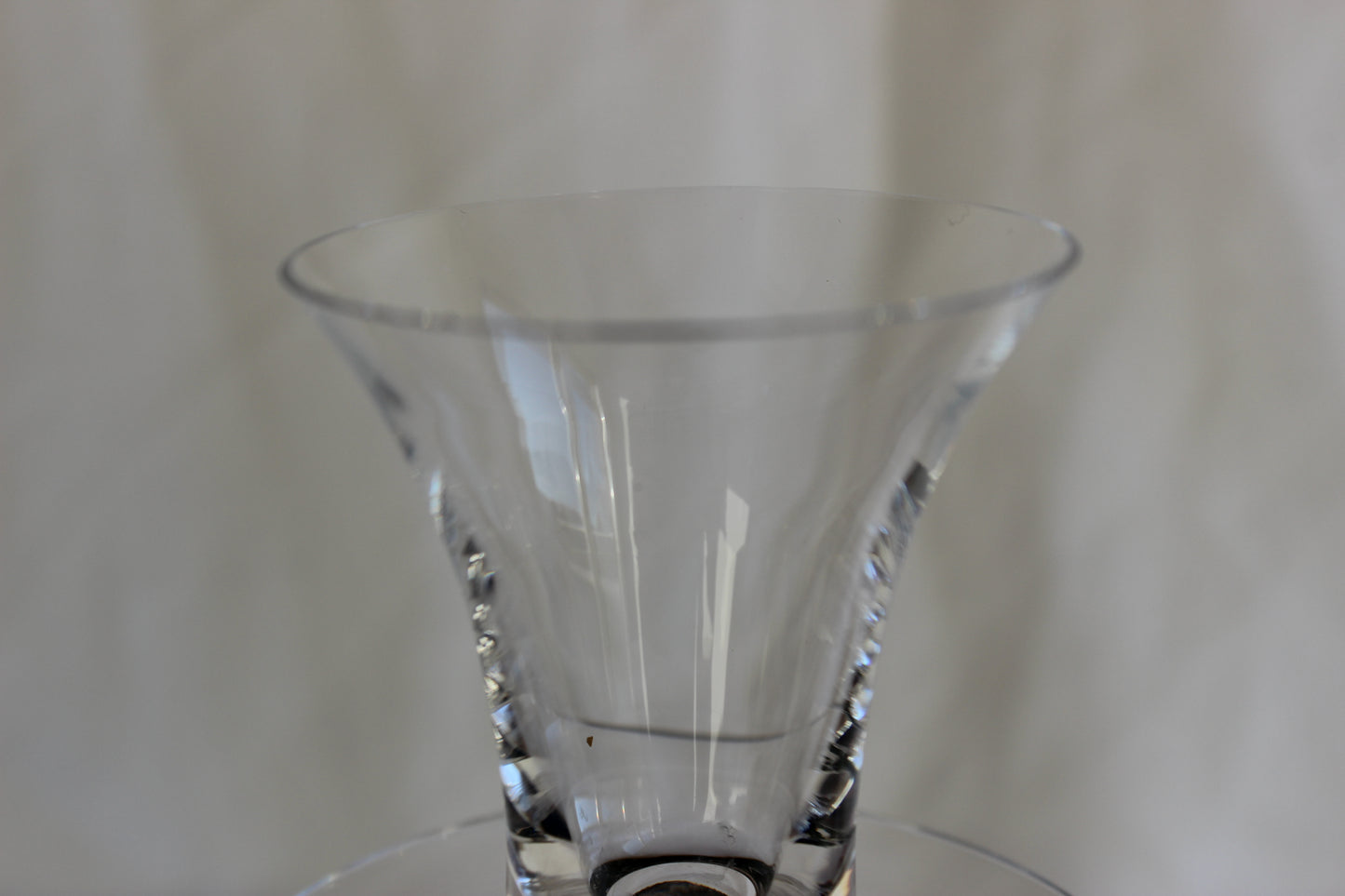 Orrefors Anne Nilson Celeste green and gold painted striped glass candlestick