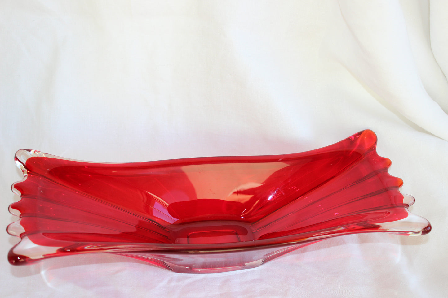 Gorgeous red glass bowl