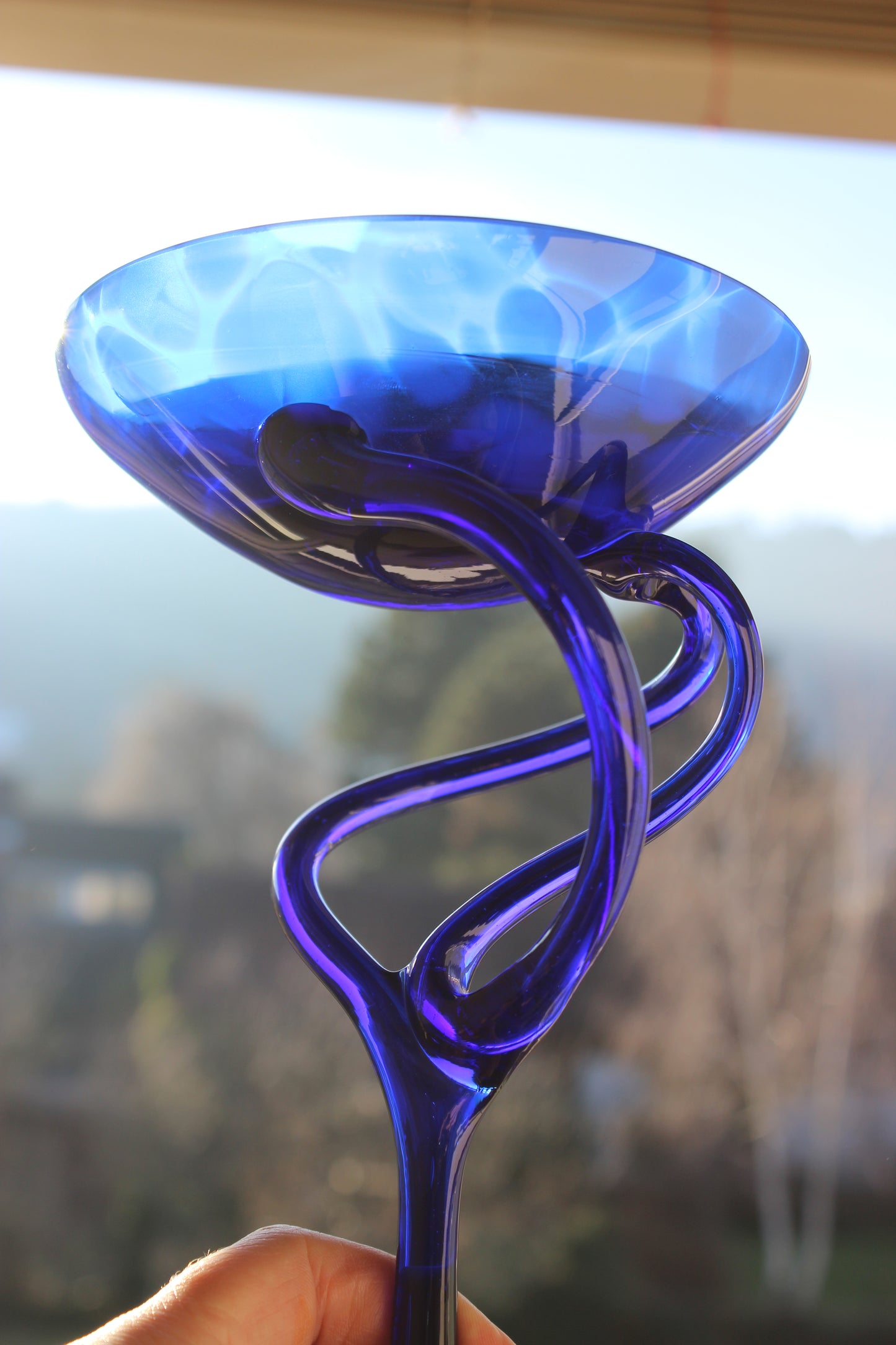 Blue glass ornament